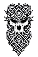 norse knotwork representing fate tattoo design idea