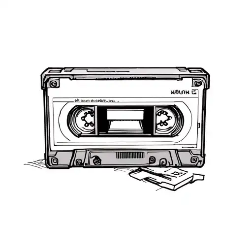 vhs tape tattoo design idea