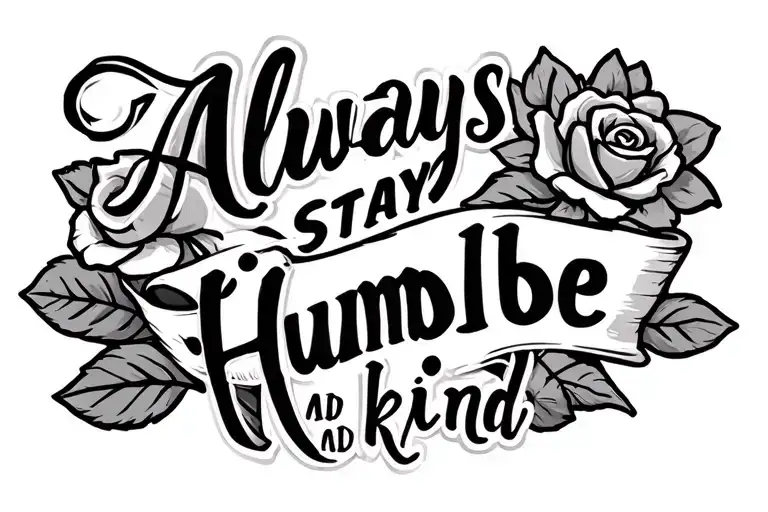 always stay humble and kind tattoo design idea