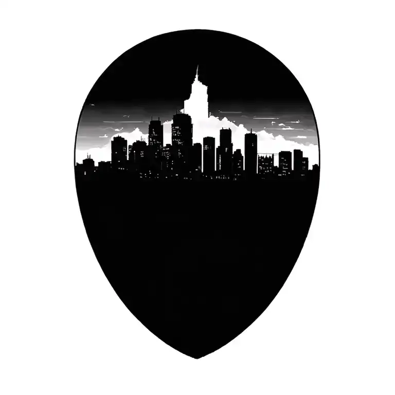Pittsburgh Skyline tattoo design idea