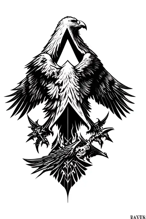 Assassin's Creed Logo Ezio Auditores from Florence Eagle tattoo design idea