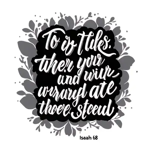 bible verse written Isaiah 6:8 tattoo design idea