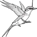 kingfisher flying tattoo design idea