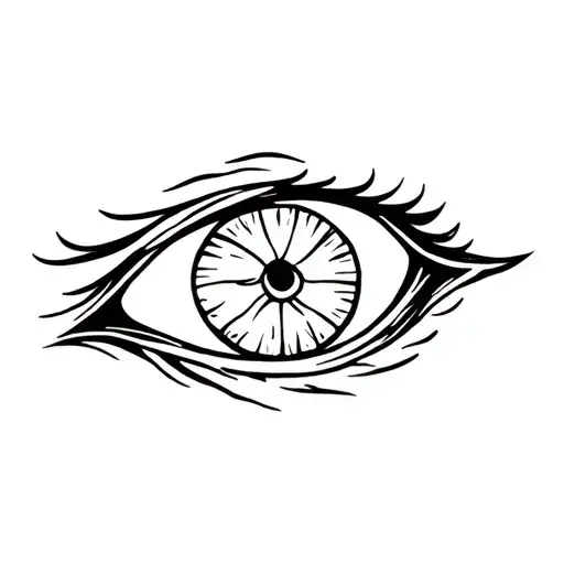 3. Eye and sea wave tattoo design idea