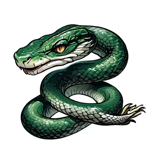 Slytherin Snake tattoo design idea