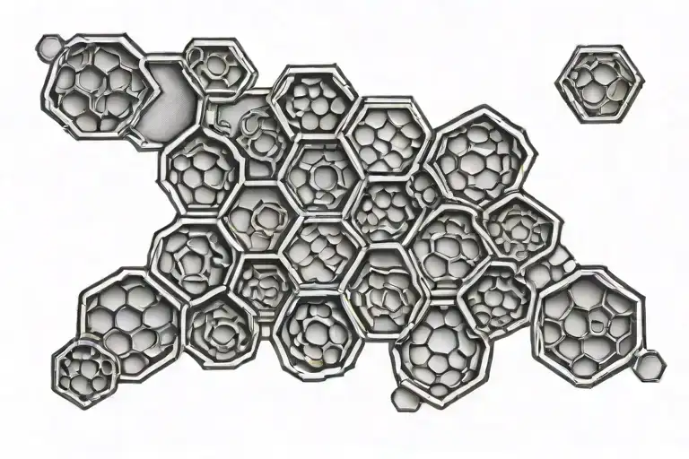 honeycomb pattern tattoo design idea