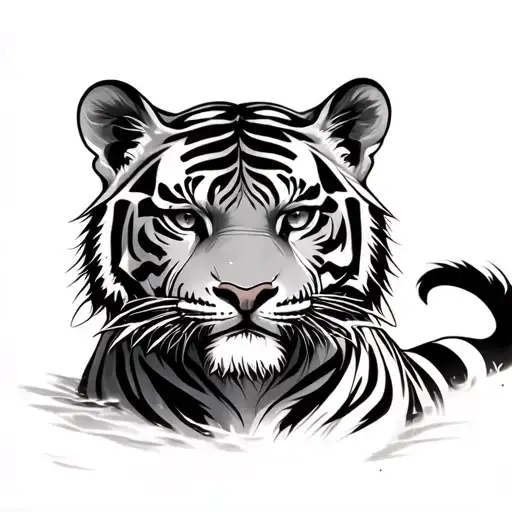 Anime Tiger tattoo design idea