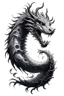 moon and dragon tattoo tattoo design idea