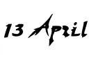 "13 April " tattoo design idea