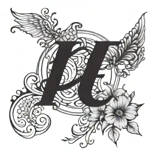 daughters names incorporated into the design tattoo design idea