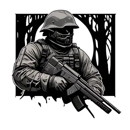 Fall Soldier tattoo design idea