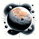 mars planet tattoo design idea