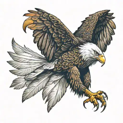 eagle carrying a skull in its claws  tattoo design idea