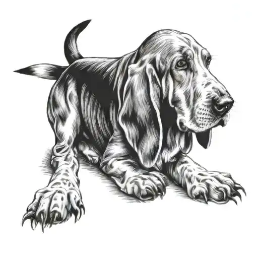 basset hound memorial tattoo tattoo design idea