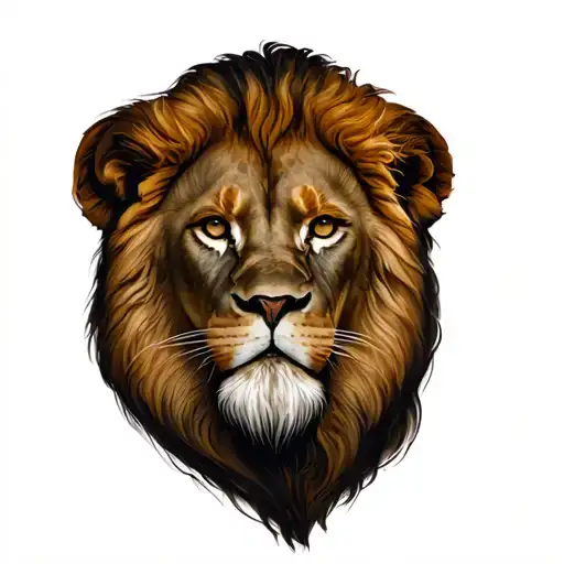 leon con corona tattoo design idea