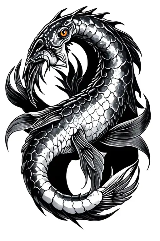 Pisces and Scorpio  tattoo design idea