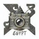 egypt, , photographer, camera, hieroglyph style tattoo design idea