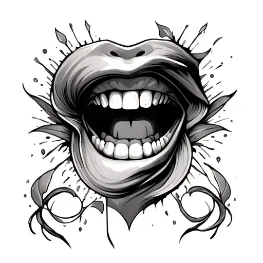 Throat tattoo design idea