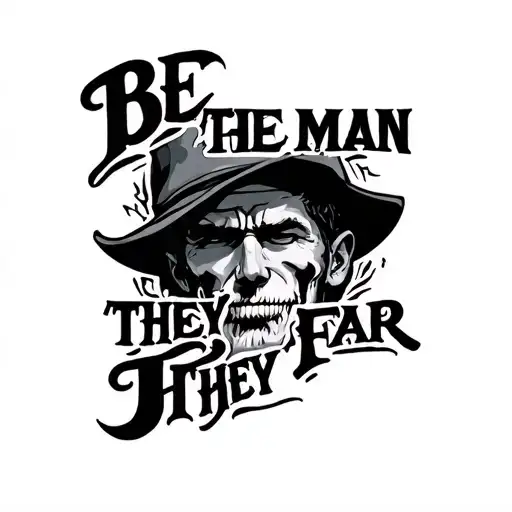 be the man they fear  tattoo design idea