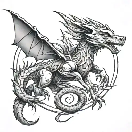 Draco from 3 tattoo design idea