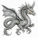 Draco from 3 tattoo design idea