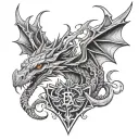 Draco from 3 tattoo design idea