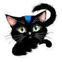 lsd, cat, multiple eyes, alice in wonderland tattoo design idea