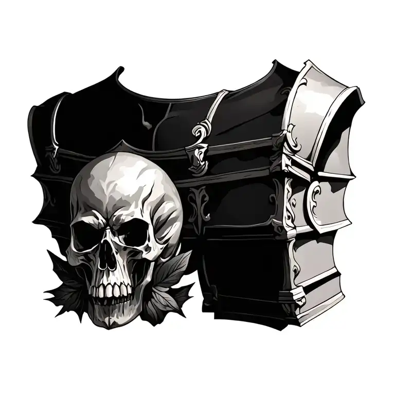 Gothic chest tattoo design high detail male tattoo design idea