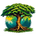 Ceiba Tree tattoo design idea