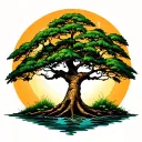 Ceiba Tree tattoo design idea