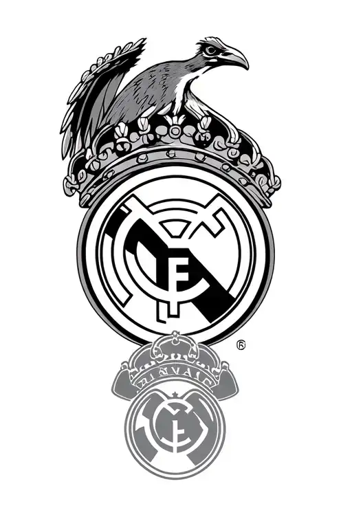 logo of bleu jays, logo of real madrid, tattoo design idea