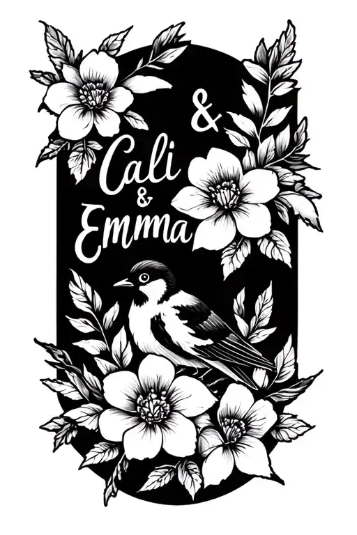 "Calli & Emma" "Calli & Emma" birds tattoo design idea