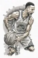 Stephen Curry celebrations tattoo design idea