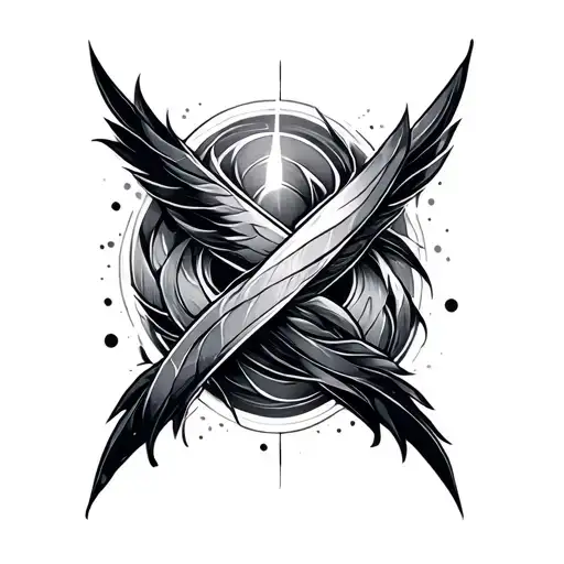 444 Infinity tattoo design idea