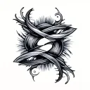 444 Infinity tattoo design idea