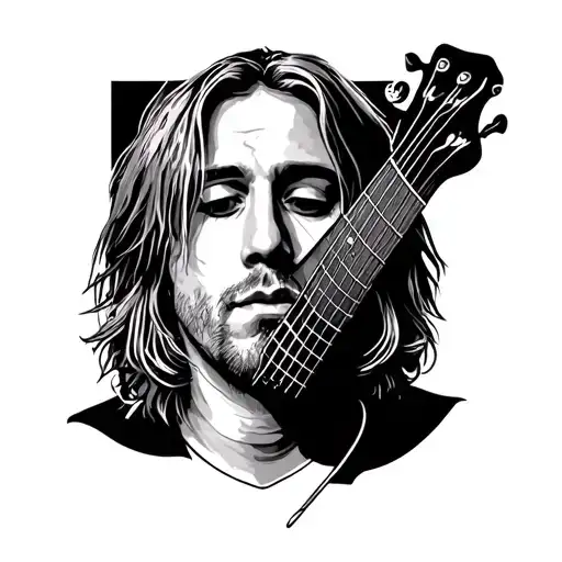 kurt cobain without face tattoo design idea