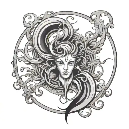 lilith symbol  tattoo design idea