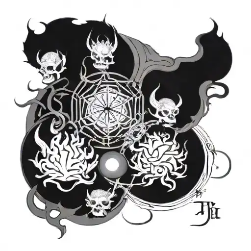 quantum immortality, men's tattoo in the style of realism tattoo design idea