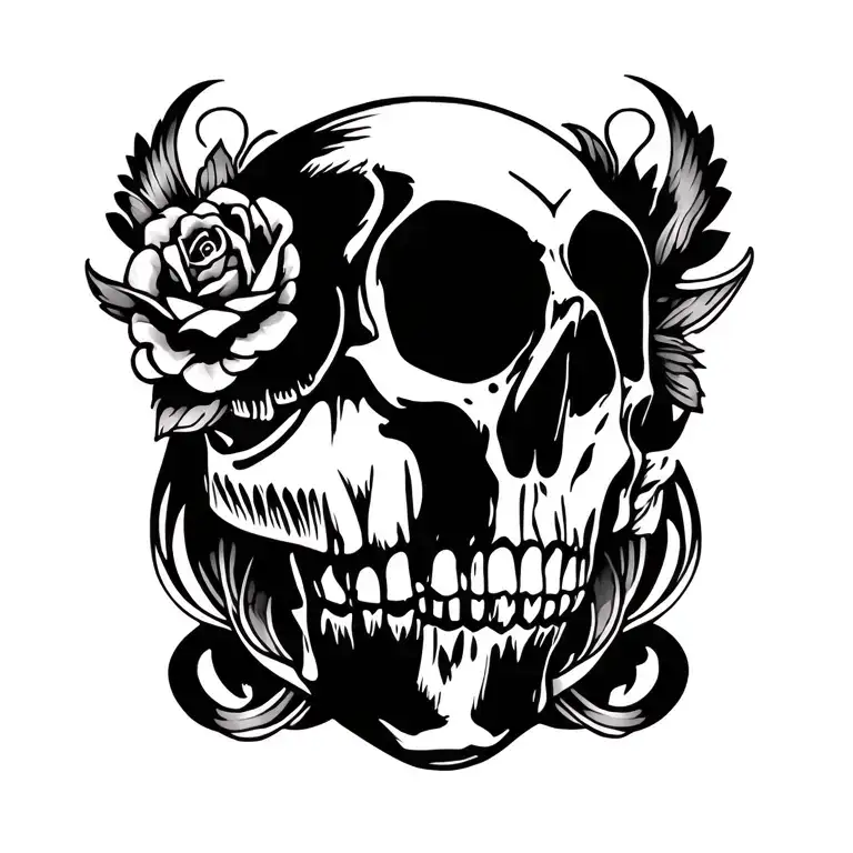 Skull tattoo design idea