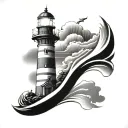 Lighthouse tattoo design idea