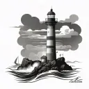 Lighthouse tattoo design idea