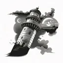 Lighthouse tattoo design idea