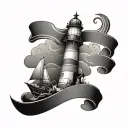 Lighthouse tattoo design idea