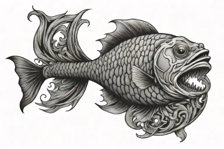 fish, aquaman, libra zodiac sign tattoo design idea