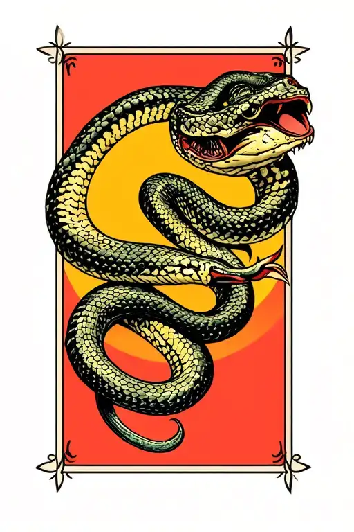 snake shedding skin for forearm tattoo design idea