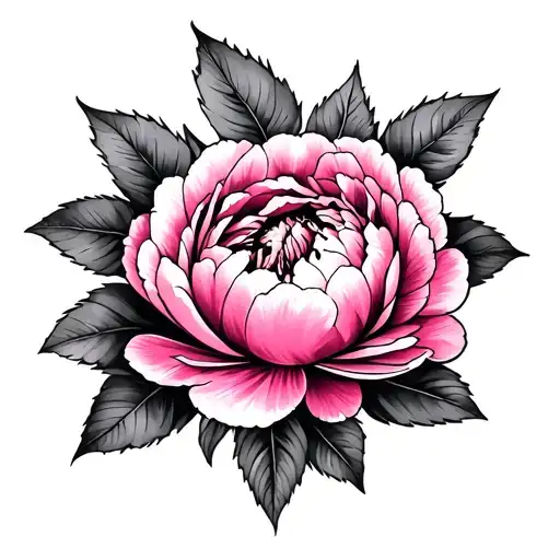 pink, man hand, baby girl hand, gusset, peony tattoo design idea