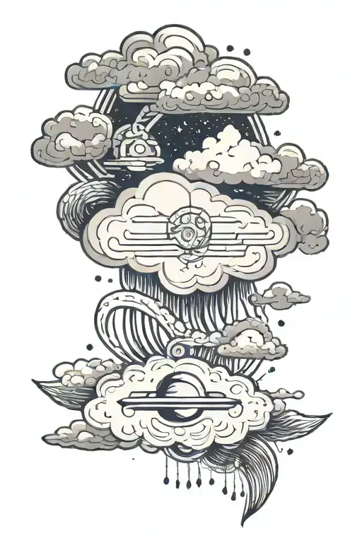 jinx’s cloud tattoo from the series arcane symbols tattoo design idea