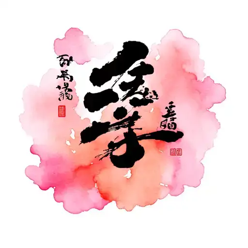 Japanese Caligraphy in a window tattoo design idea