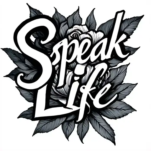 Speak Life tattoo design idea