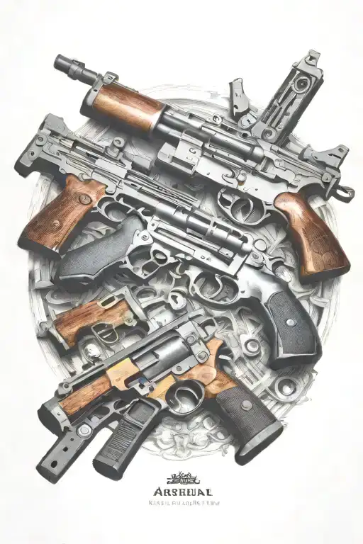 arsenal weapons  tattoo design idea